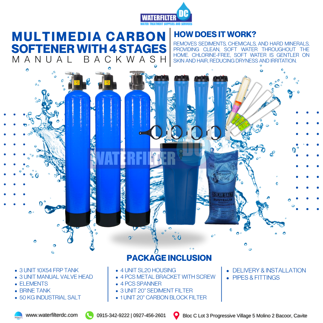 Multimedia + Carbon + Water Softener with 4 Stages (Manual)