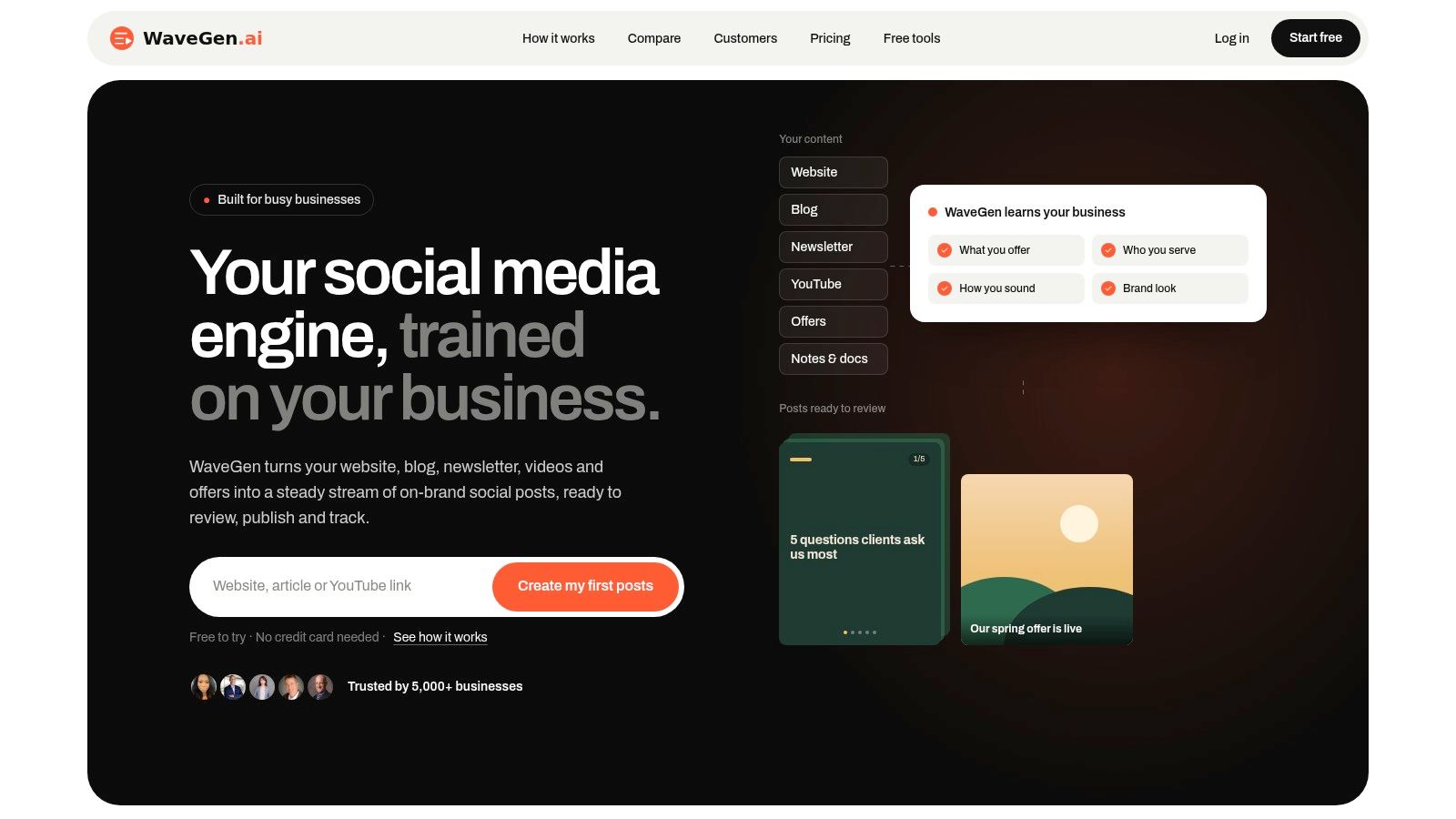 Screenshot from https://wavegen.ai