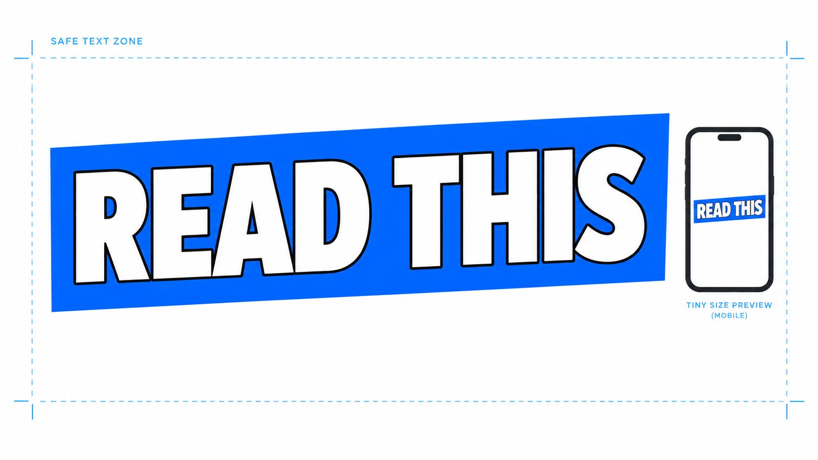 A YouTube thumbnail design showing the words READ THIS in bold white font on a blue background.