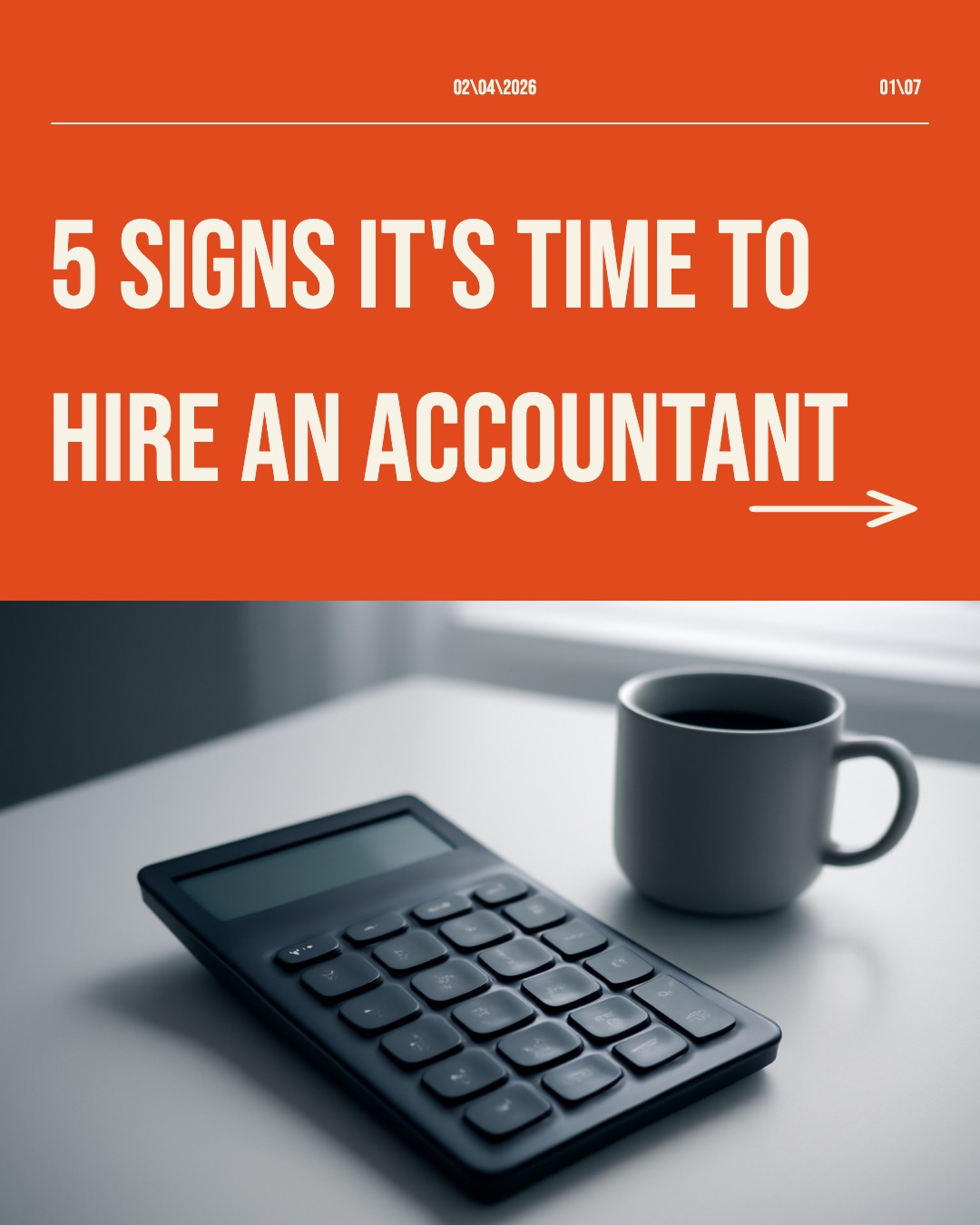 Signs You Need an Accountant template preview