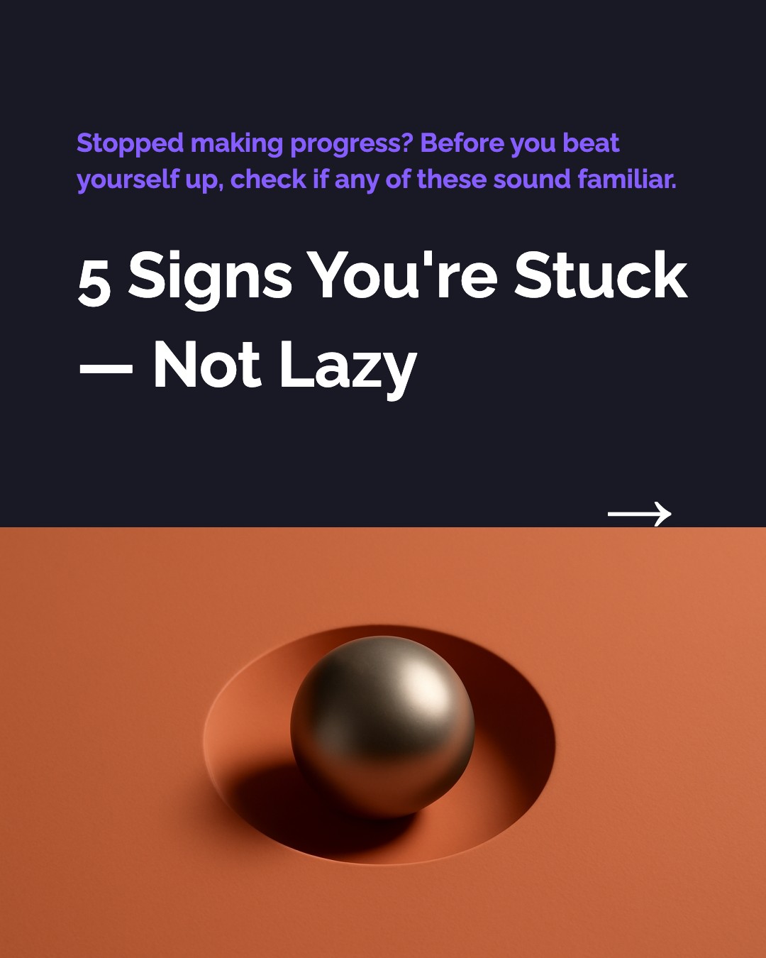 Signs You Are Stuck template preview