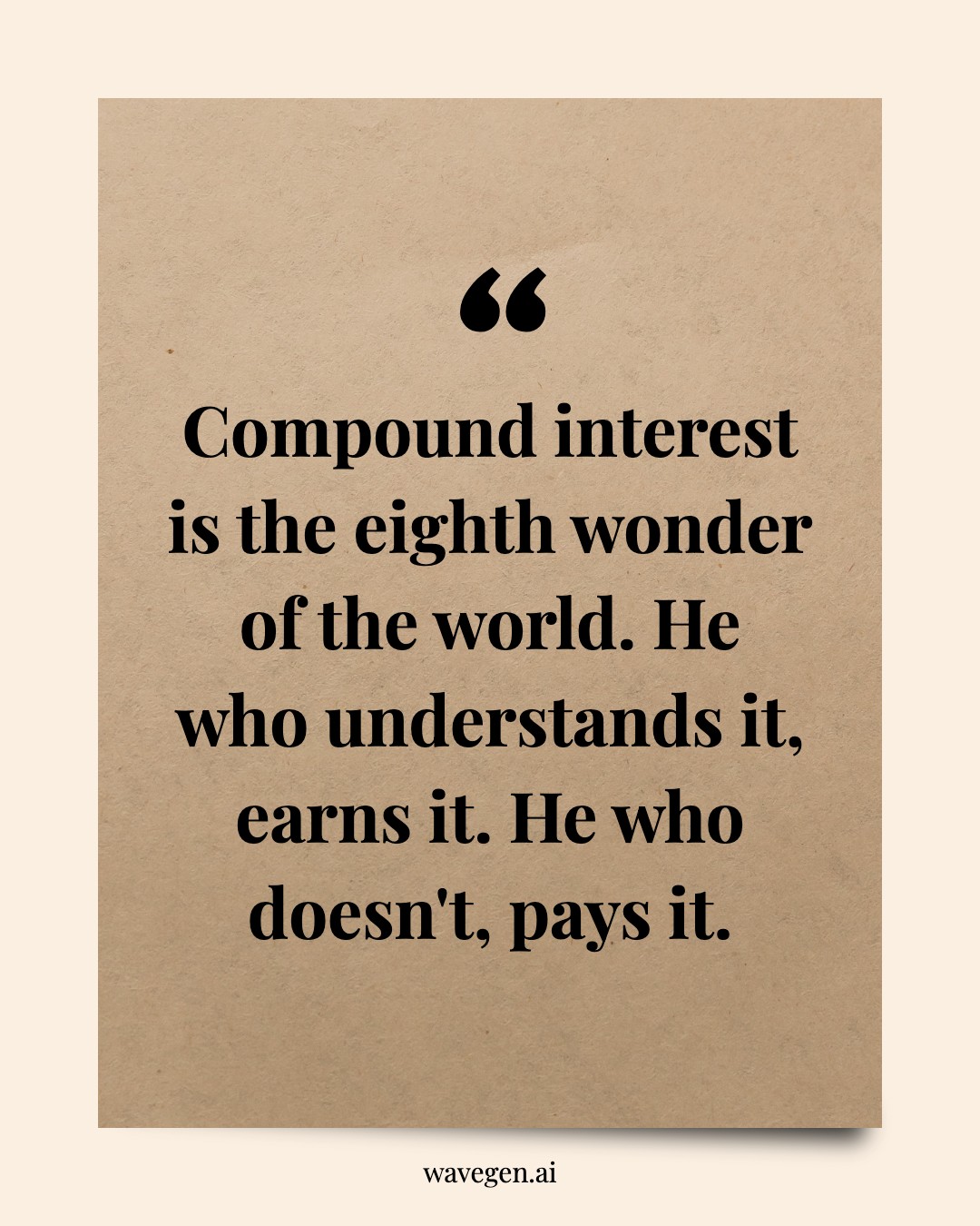 Compound Interest Quote template preview