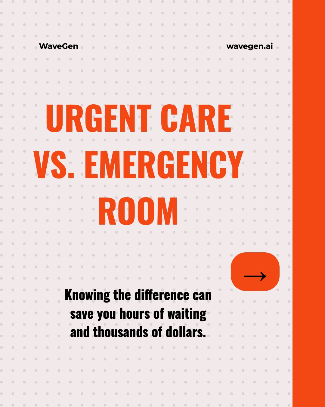 Urgent Care vs ER template preview