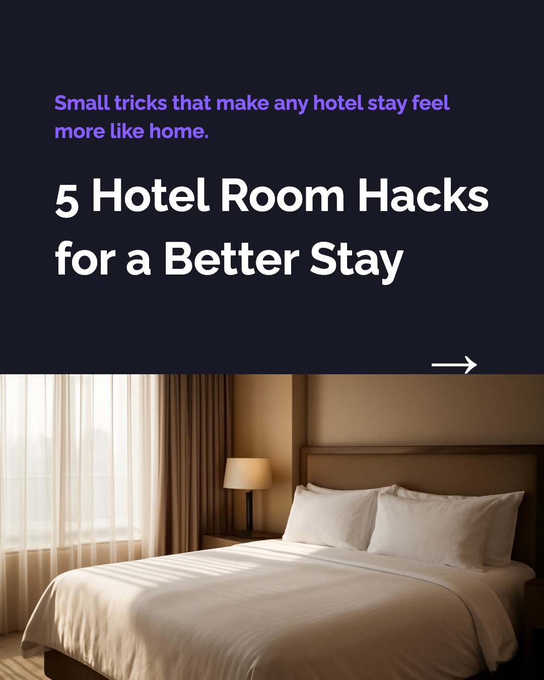 Hotel Room Hacks template preview