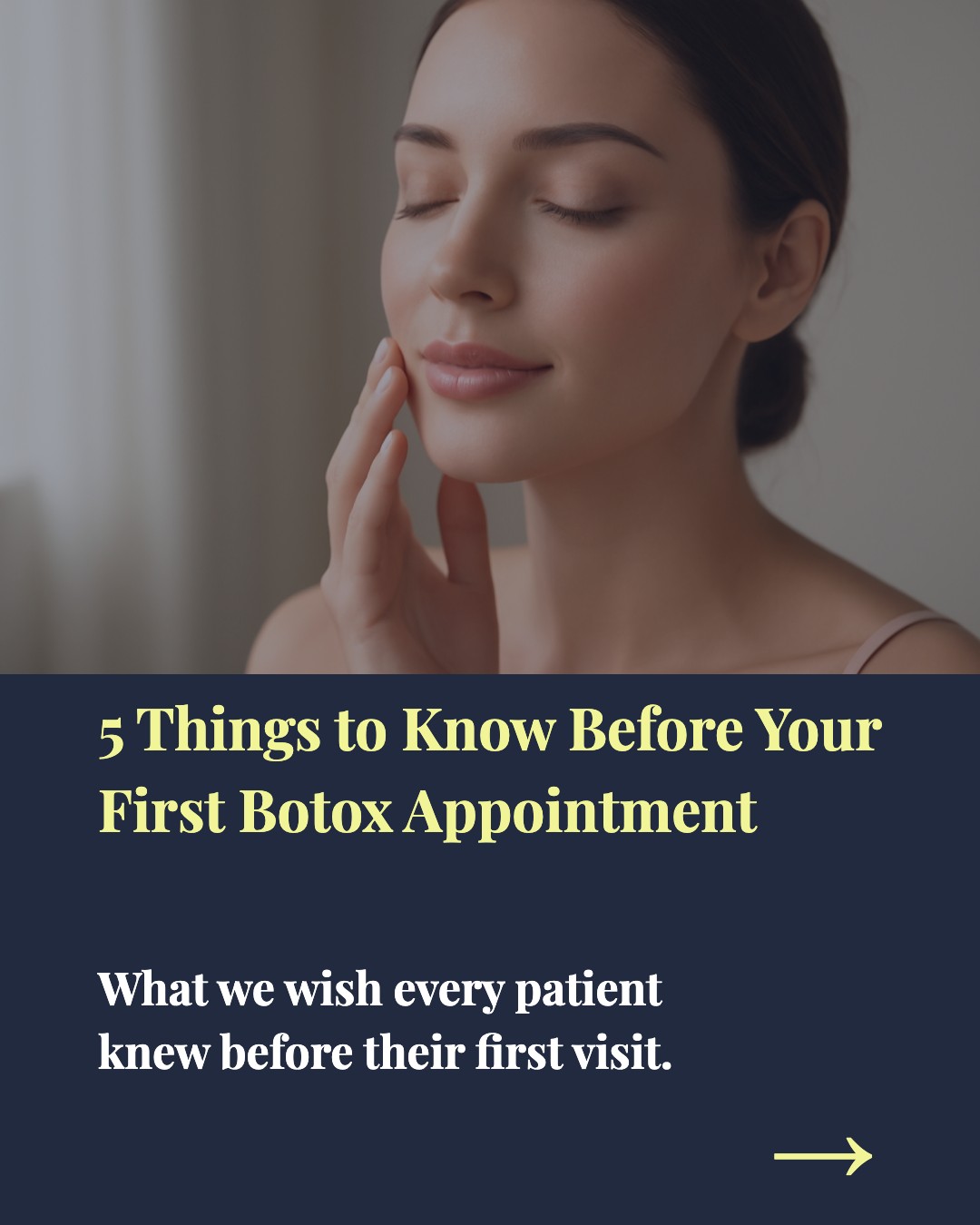 First Botox Prep template preview