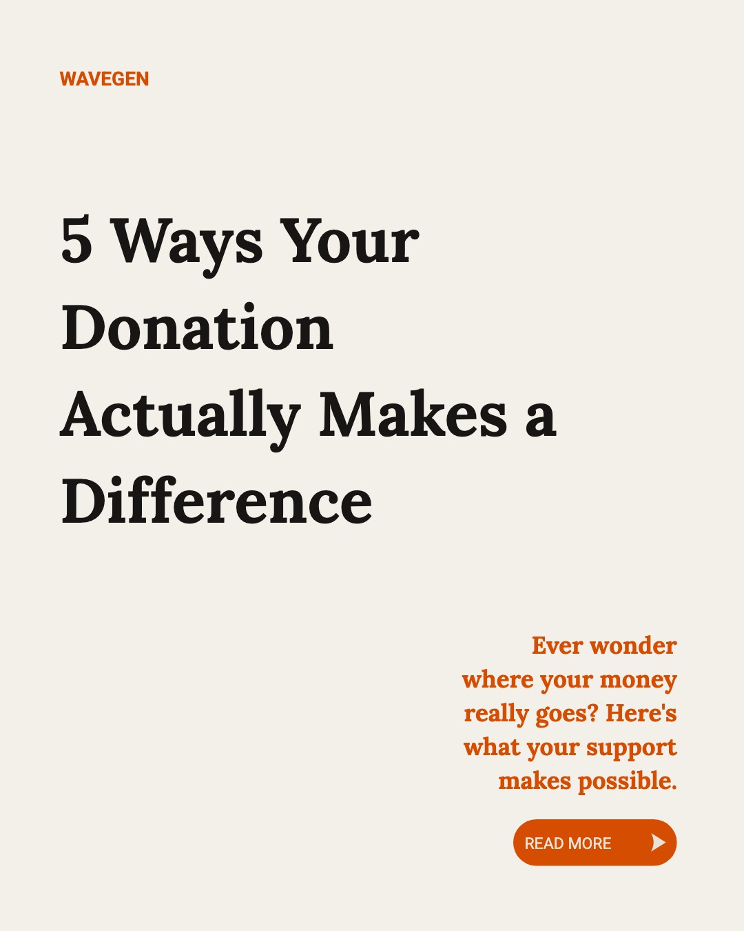 Donation Impact template preview