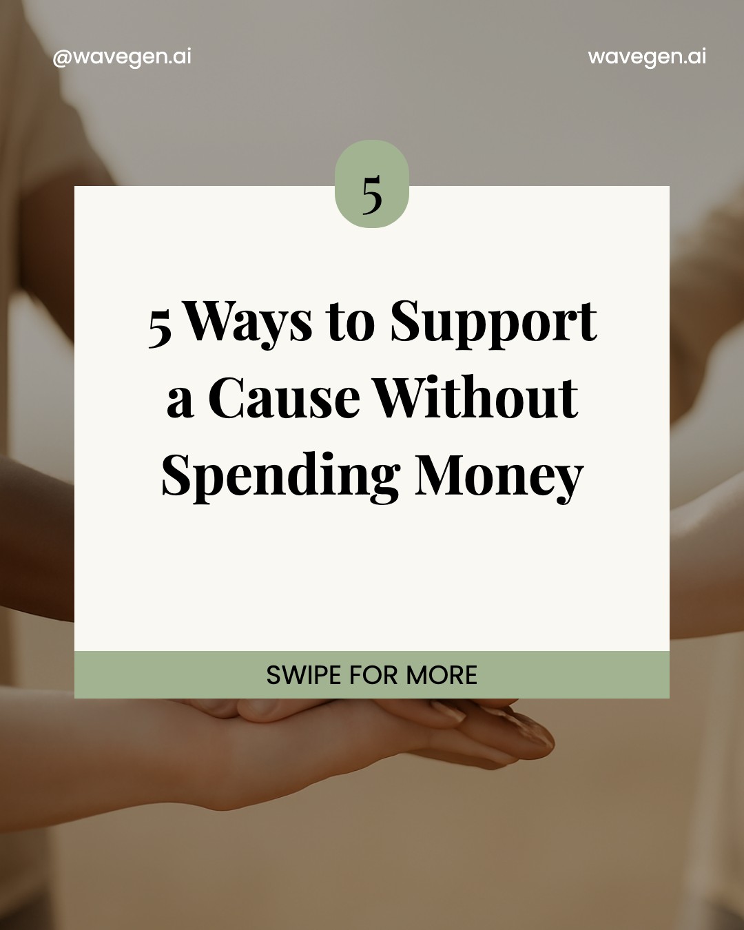 Support Without Spending template preview