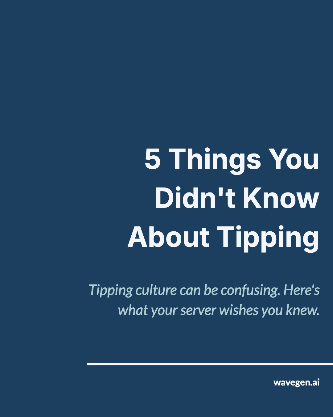 Tipping Guide template preview