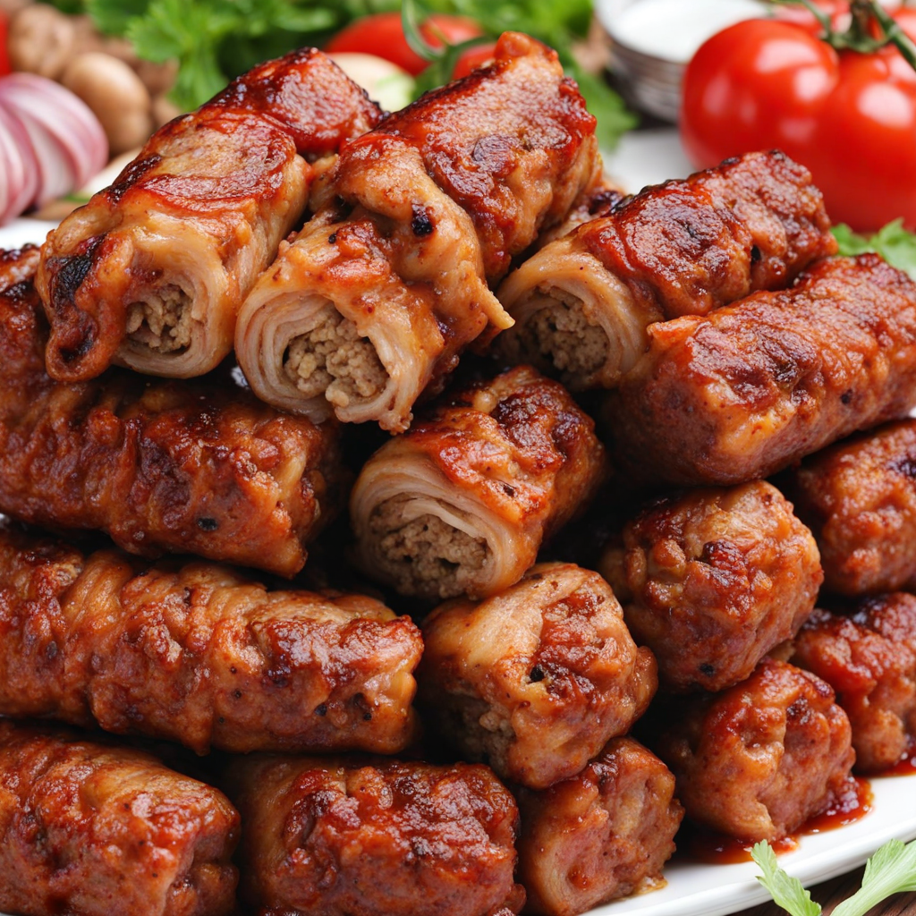 Grilled Minced Meat Rolls