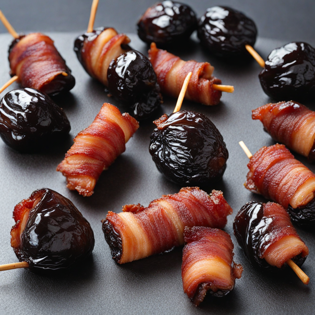 Bacon-wrapped Prunes