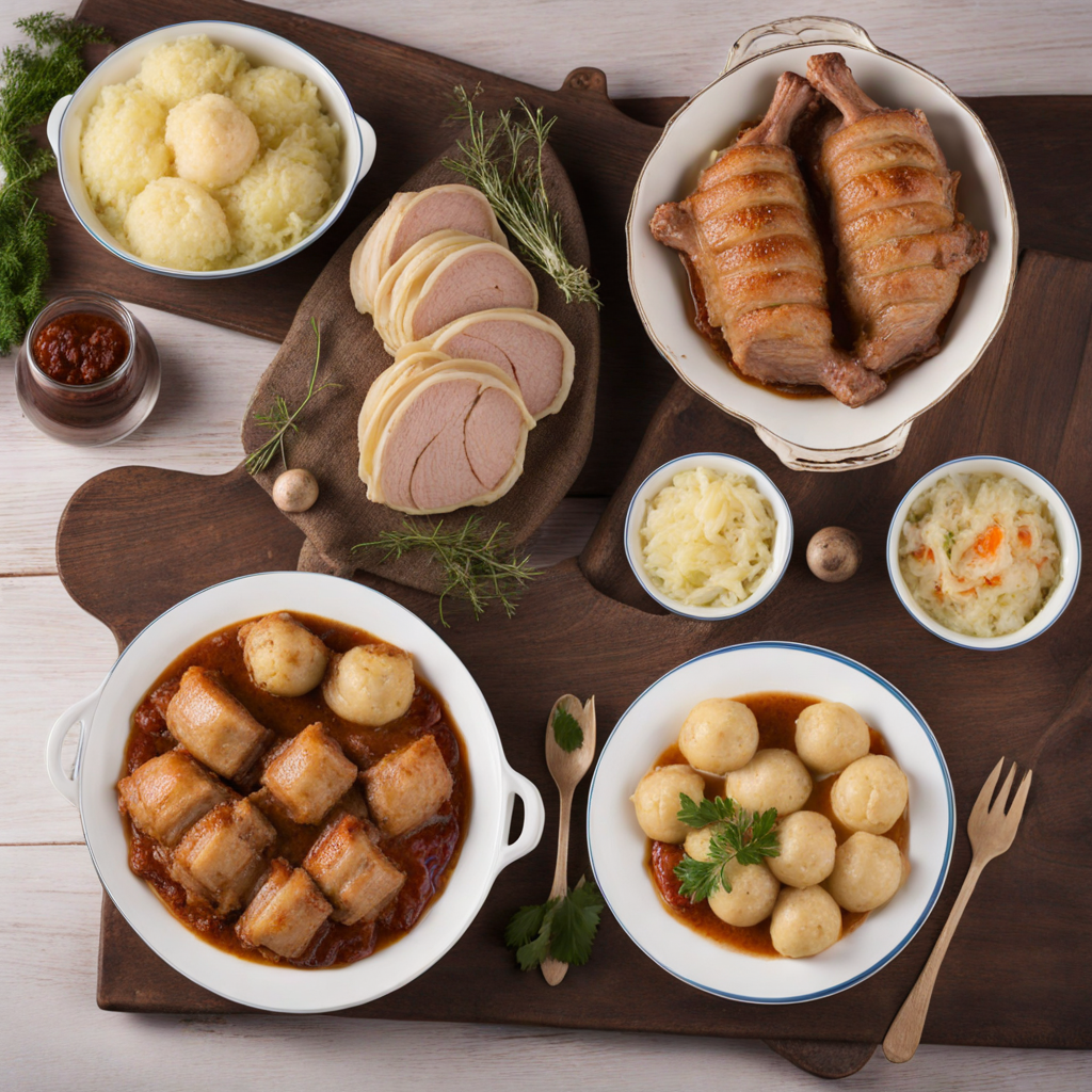 Roast Pork with Dumplings and Sauerkraut