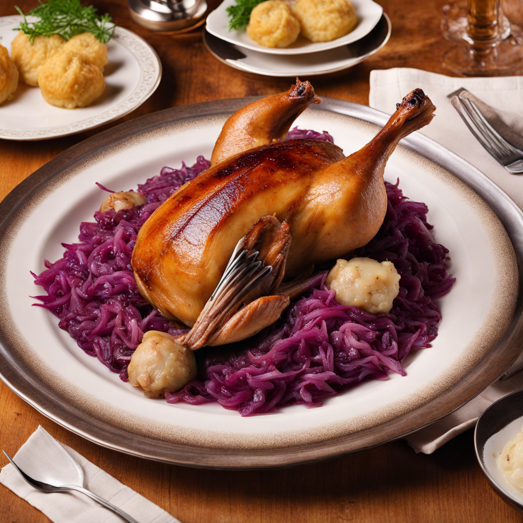 Roast Duck with Red Cabbage