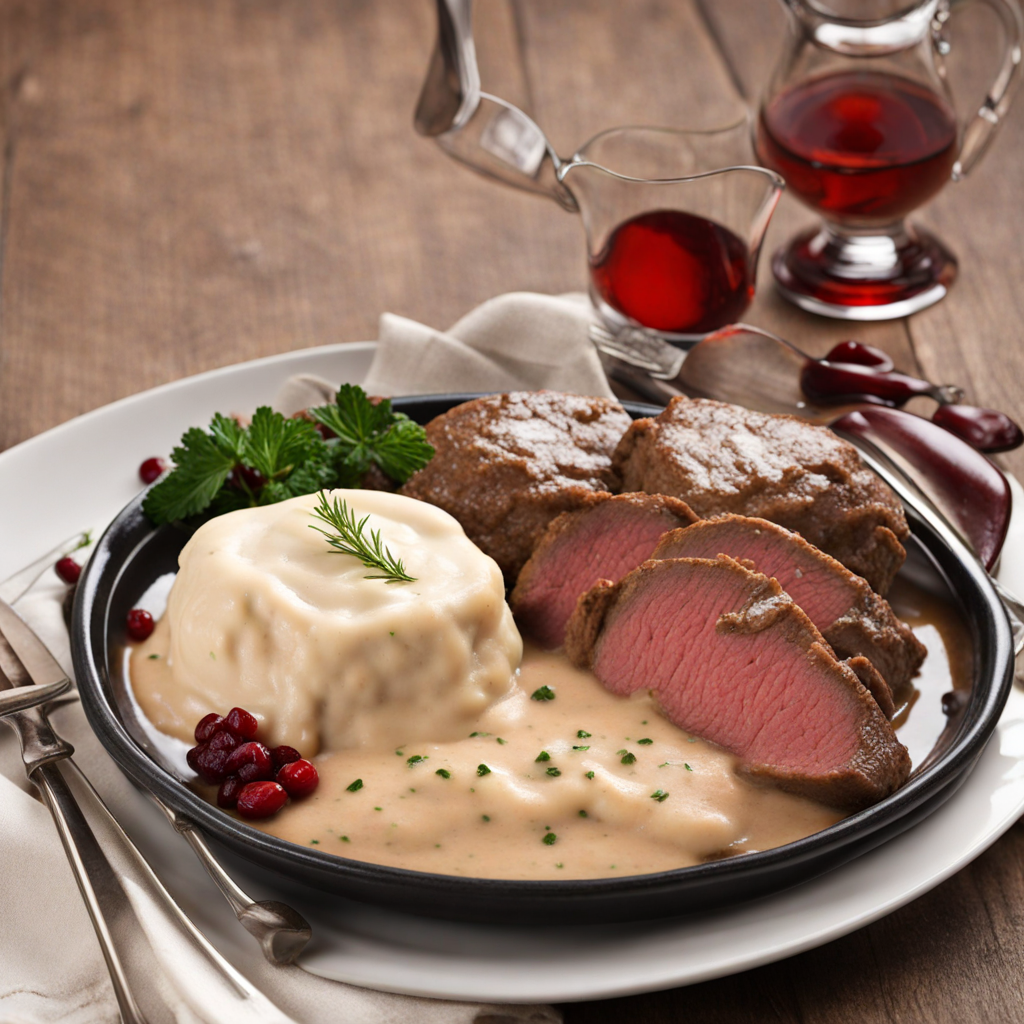 Beef Sirloin with Cream Sauce