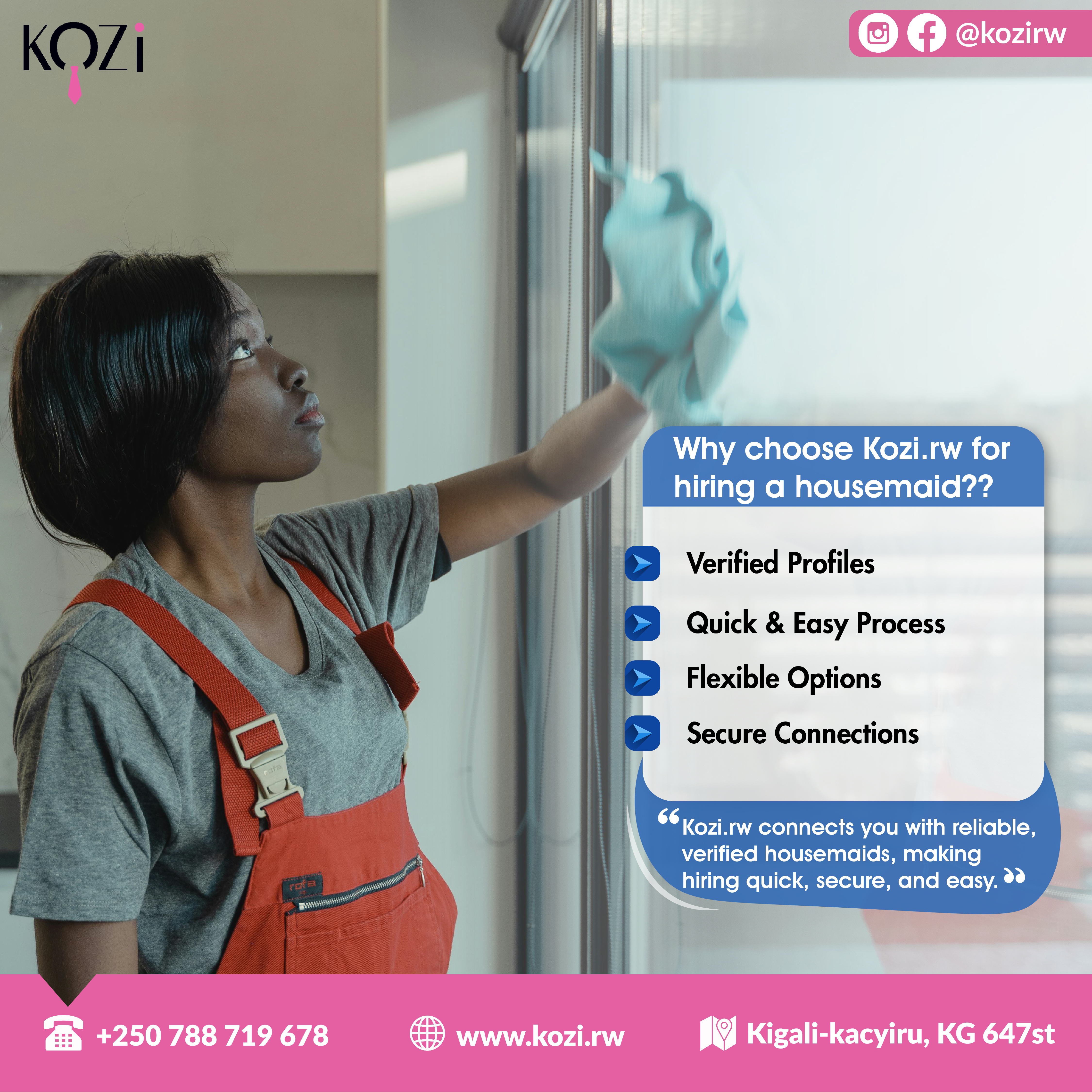 Kozi: Providing Affordable Housemaids in Rwanda.