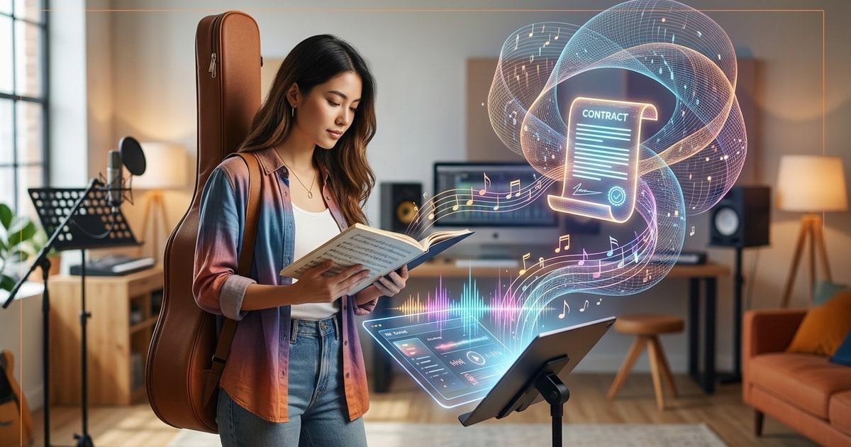 Editorial visual for Read Before You Upload: How to Protect Your Music and Voice in the Age of AI