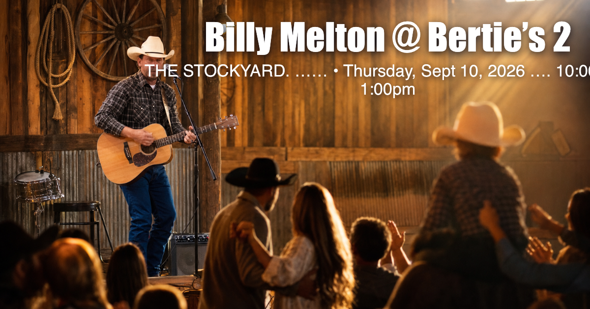 Billy Melton Live September 10th event artwork