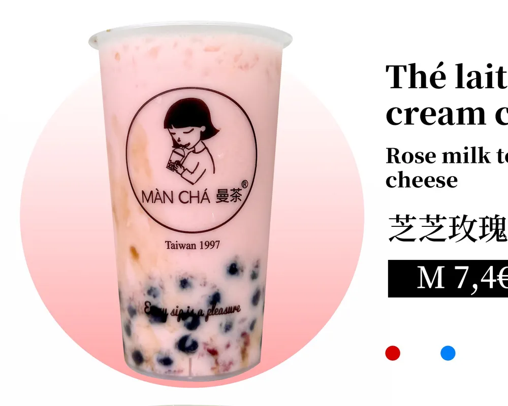 Thé lait Rose avec Cream Cheese