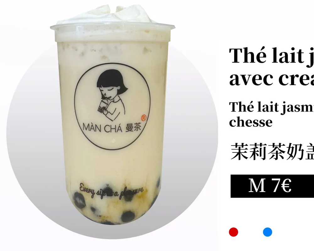 Thé lait Jasmin avec Cream Cheese