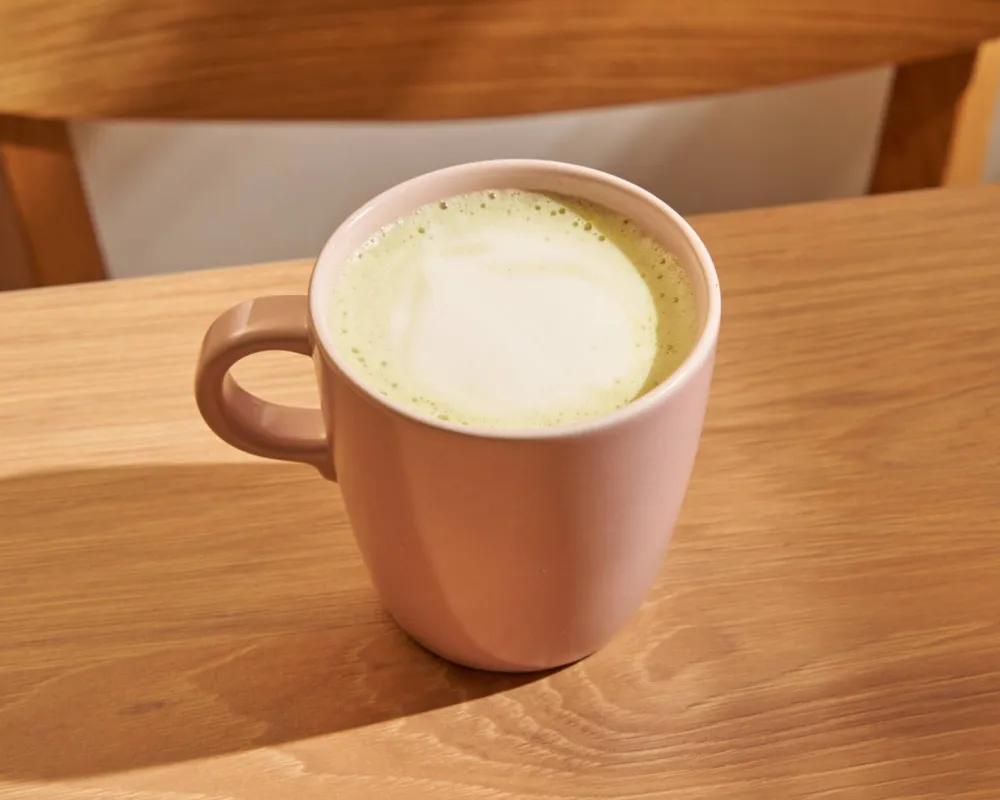 Hot matcha latte