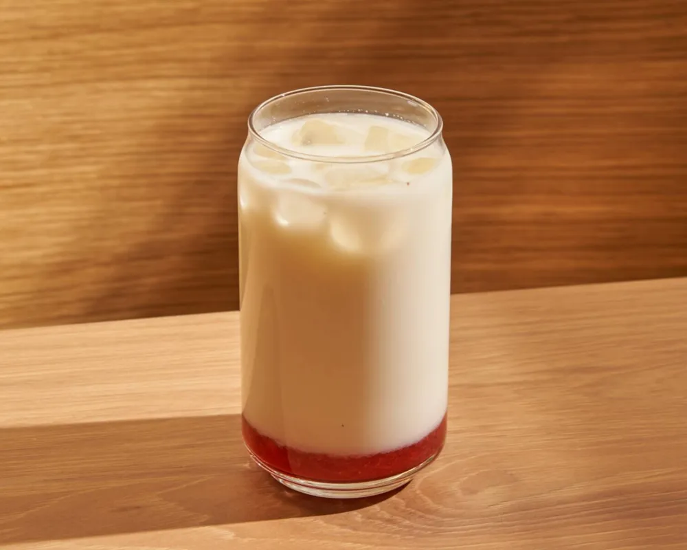 Iced latte fraise