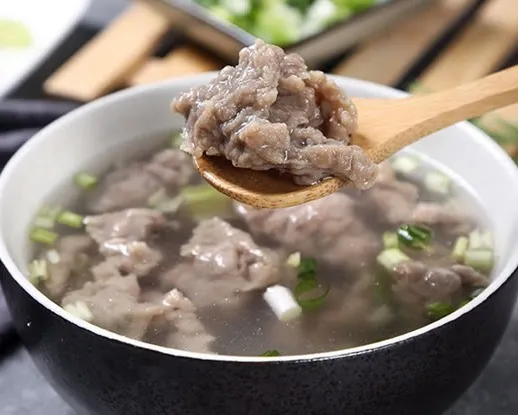 Soupe de boeuf glissante