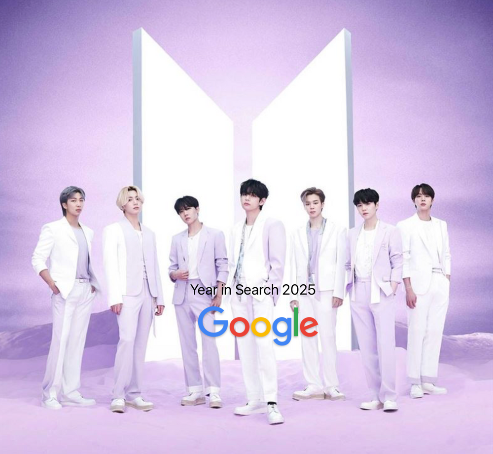 구글, 2025 'Year in Search' 발표…BTS 컴백 국내 1위, AI 'Gemini' 세계 1위