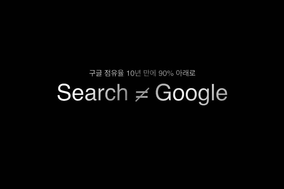 구글의 아성 붕괴 신호… 구글 점유율 10년 만에 90% 아래로