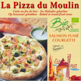 Pizza saumon fumé courgette