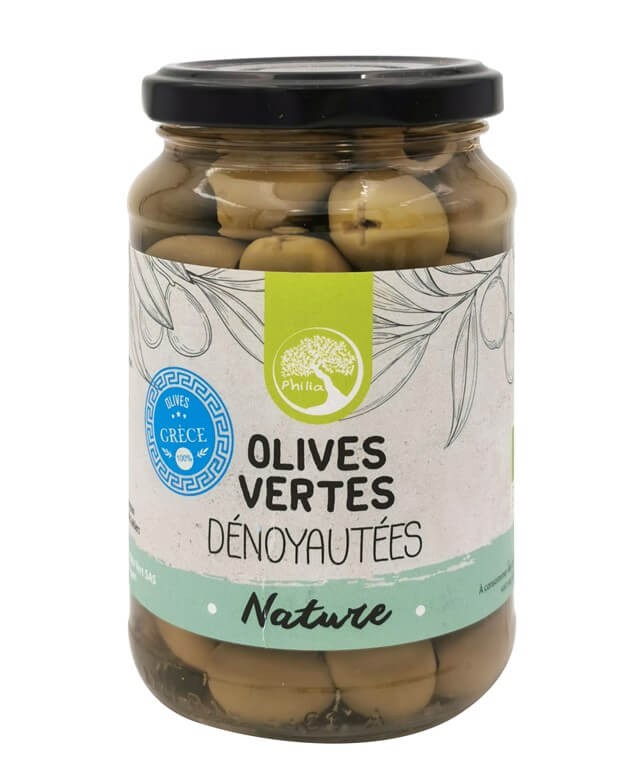 olives vertes dénoyautées Philia