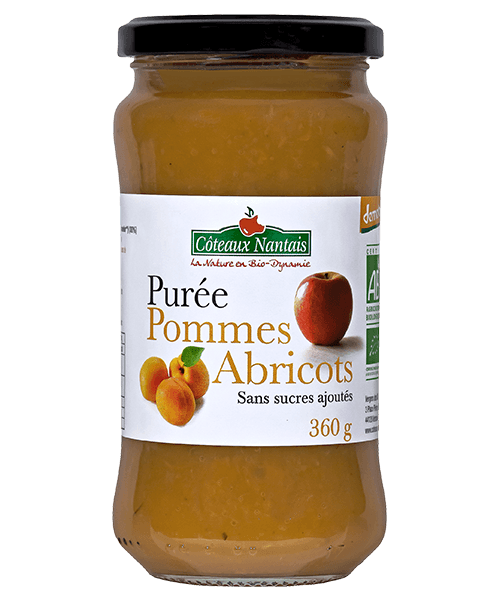 purée pomme abricot 360g coteaux nantais