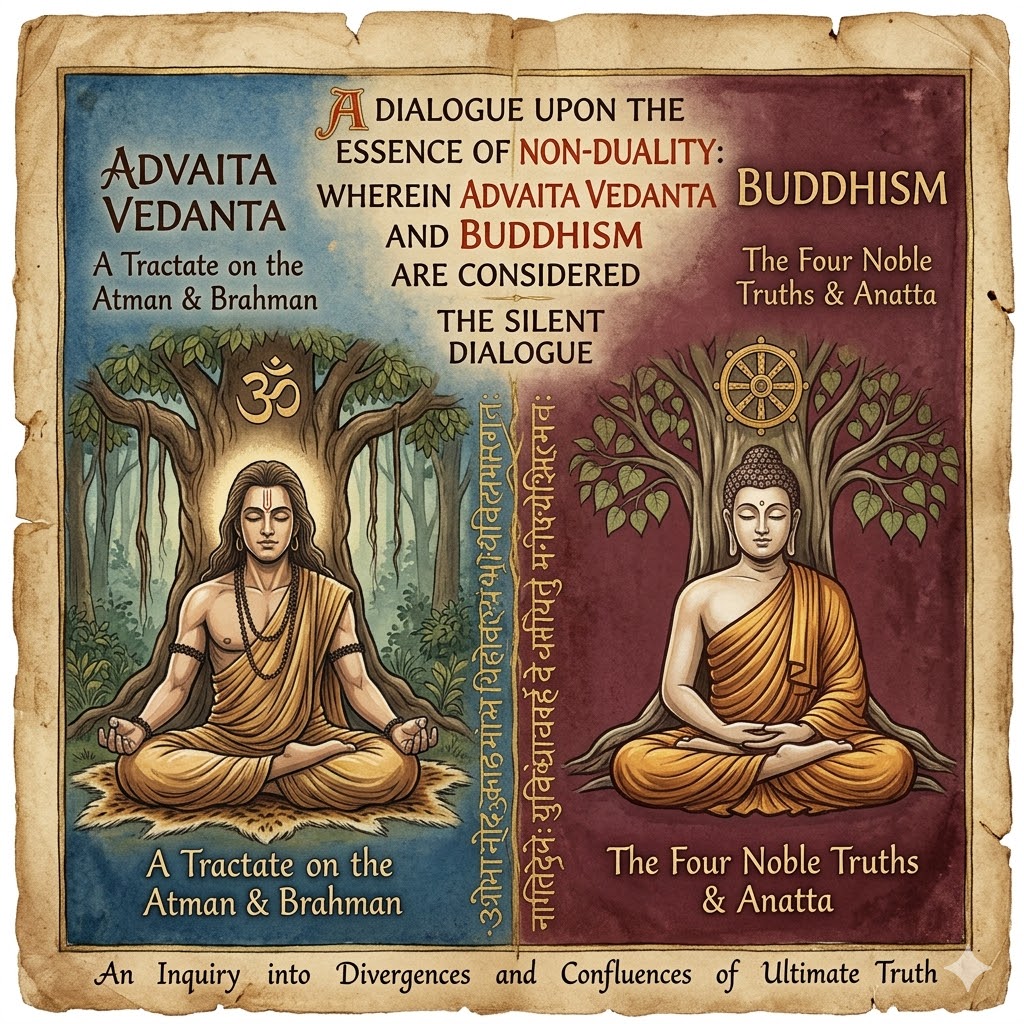 Difference Between Advaita Vedanta and Buddhism: The Silent Dialogue of Non-Duality