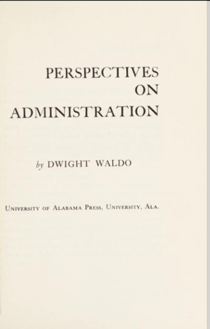 Perspectives on Administration