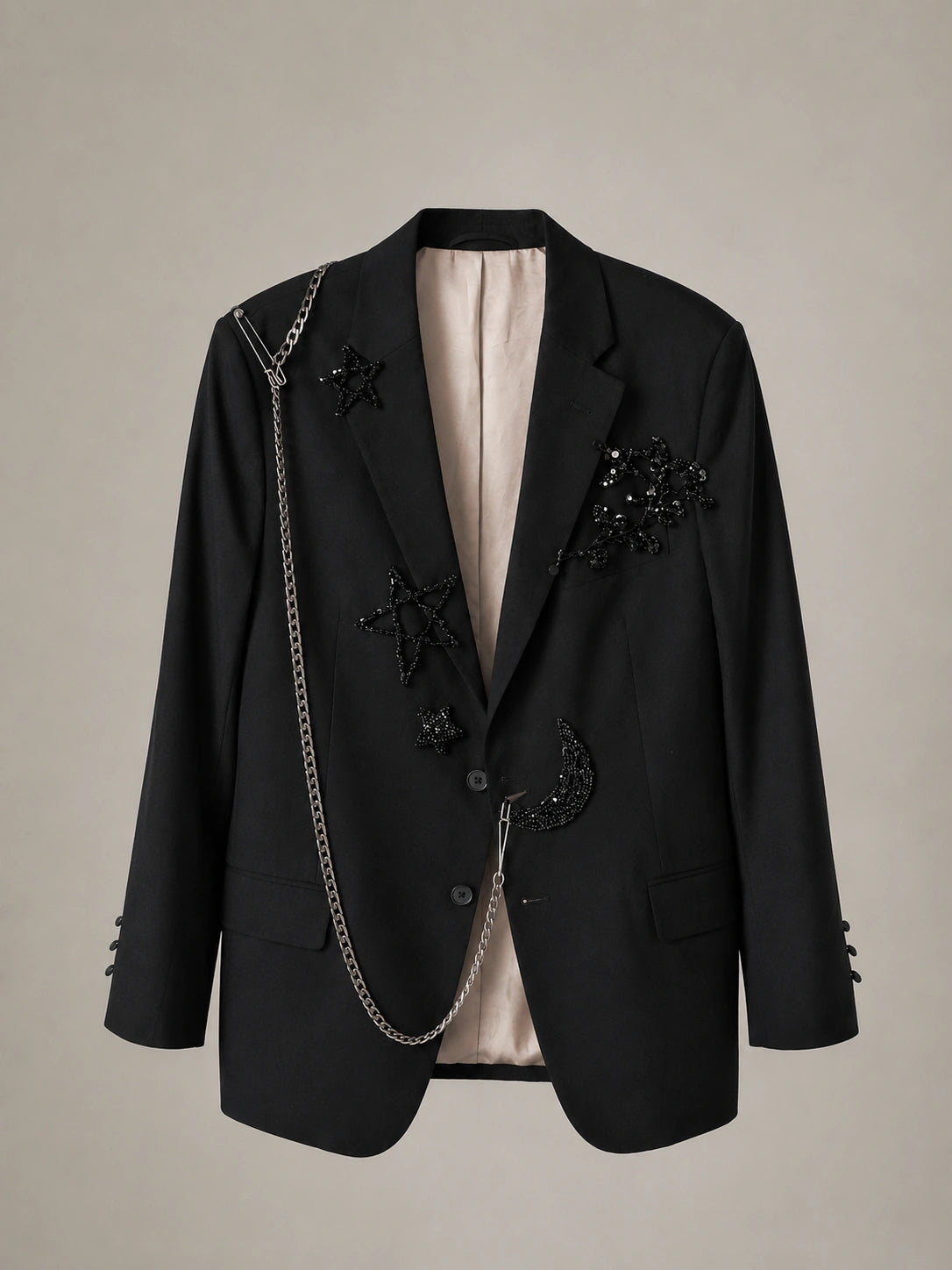 Astral Noir — Upcycled one-of-one blazer, view 2