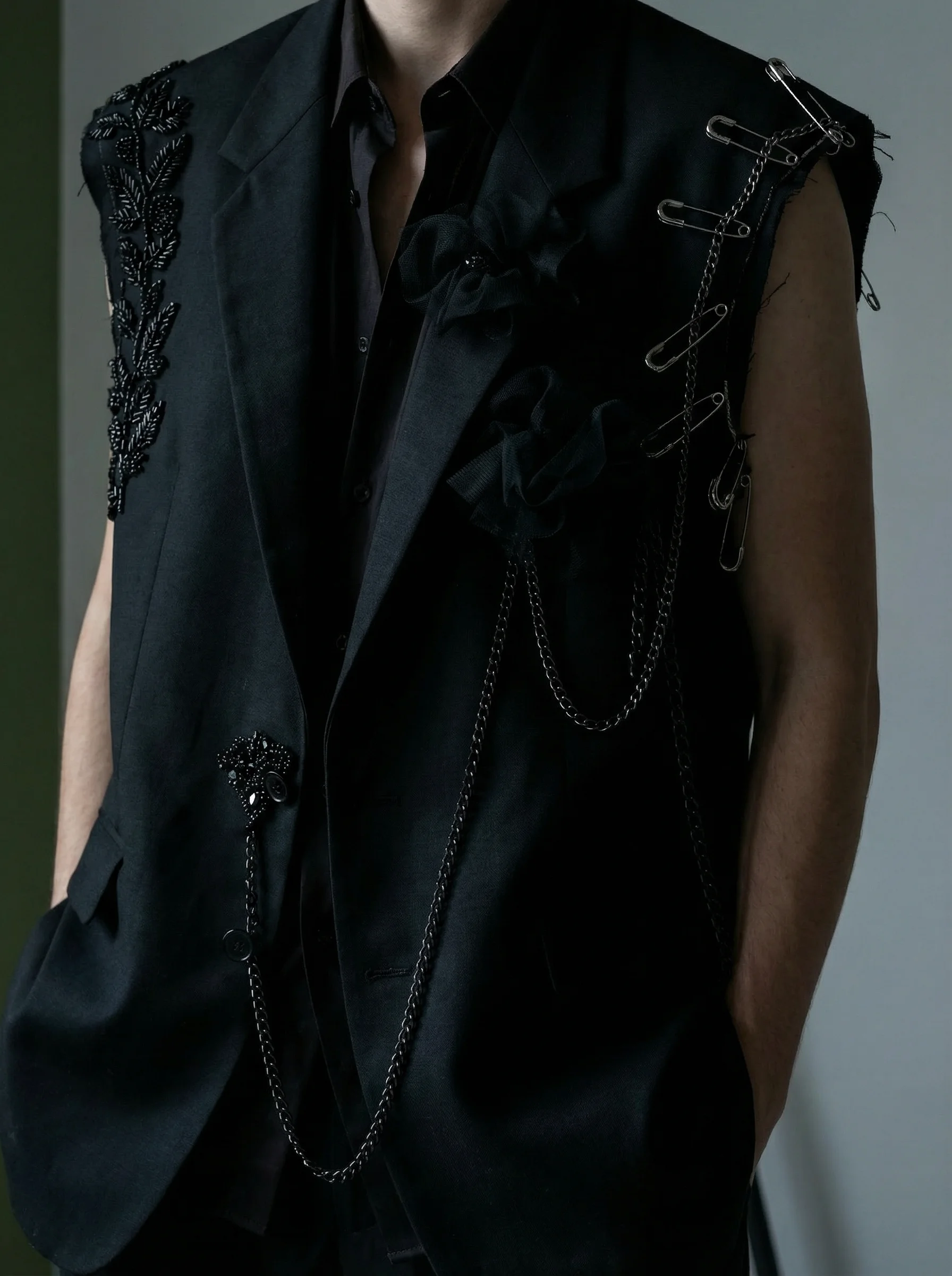 BETWEEN — One-of-one vest, upcycled from a blazer, view 2