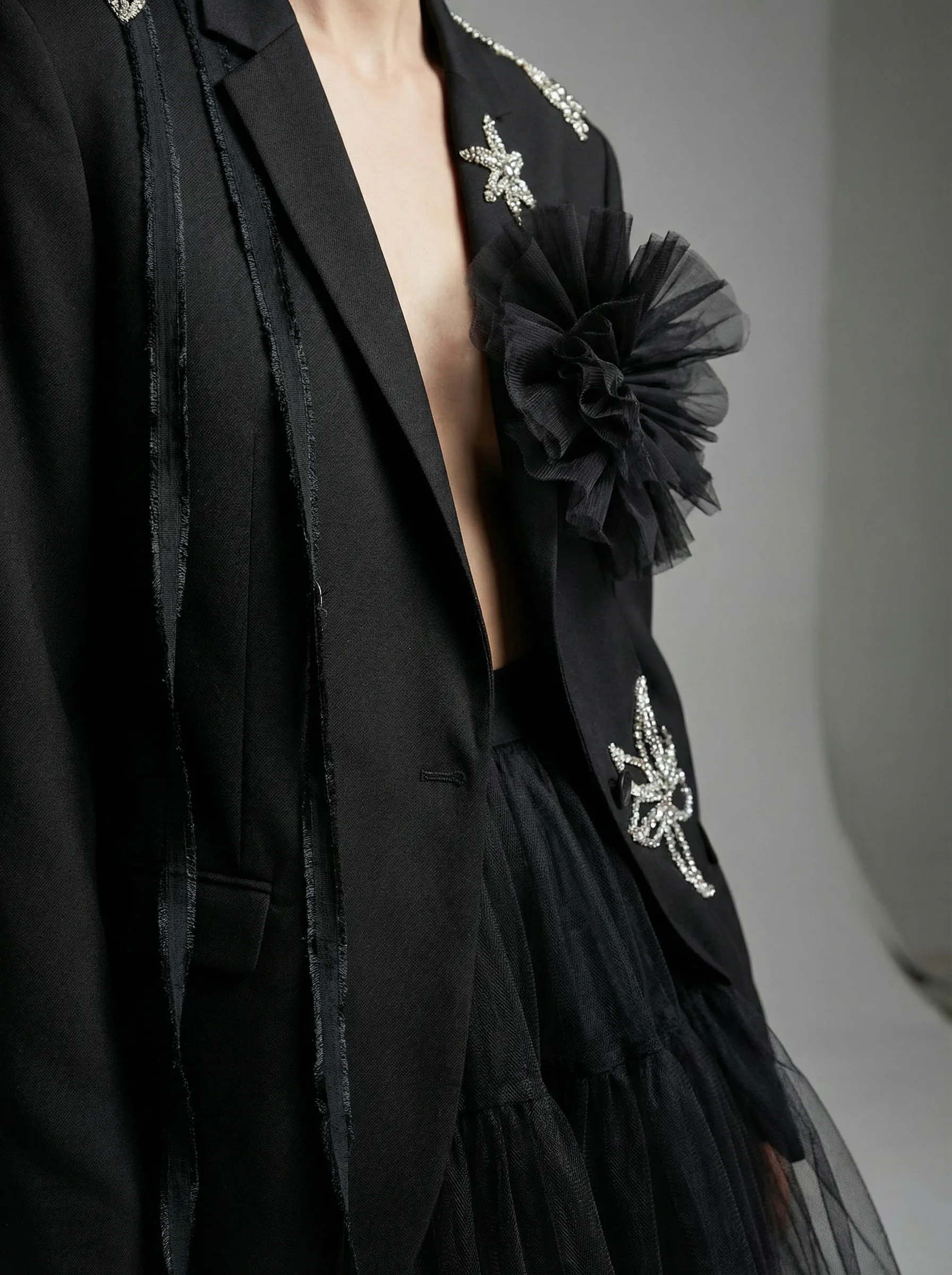 NOCTURNE BLOOM — Upcycled one-of-one blazer, view 2