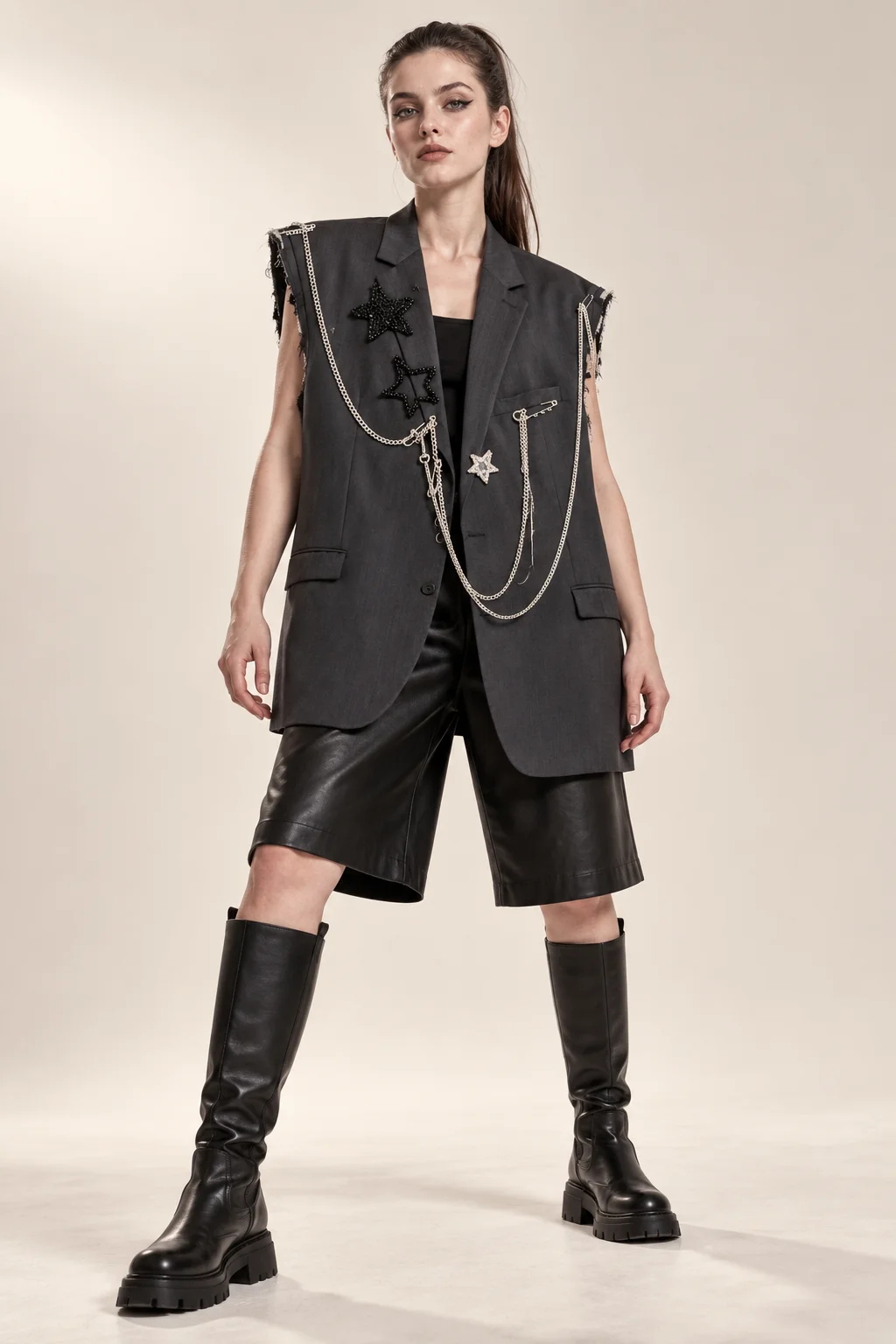 ORBIT — One-of-one vest, upcycled from a blazer