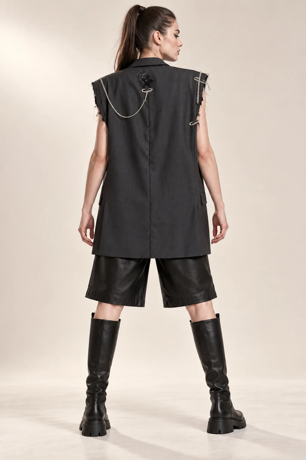 ORBIT — One-of-one vest, upcycled from a blazer, view 2