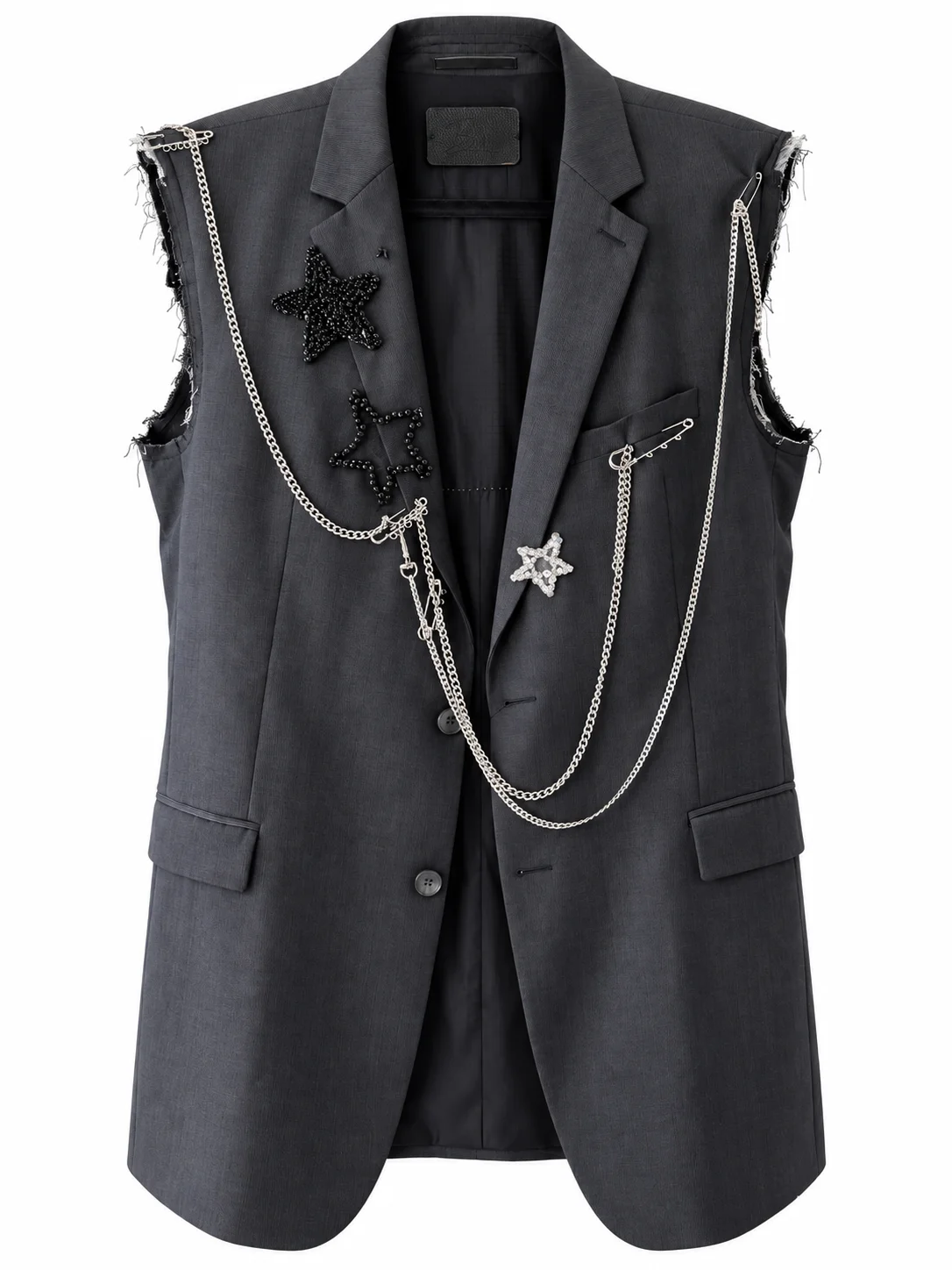 ORBIT — One-of-one vest, upcycled from a blazer, view 4
