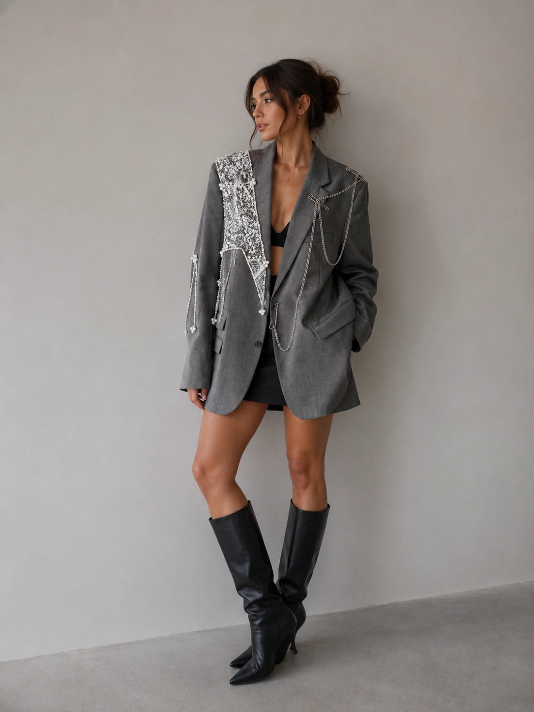 Pearl Veil — Upcycled one-of-one blazer