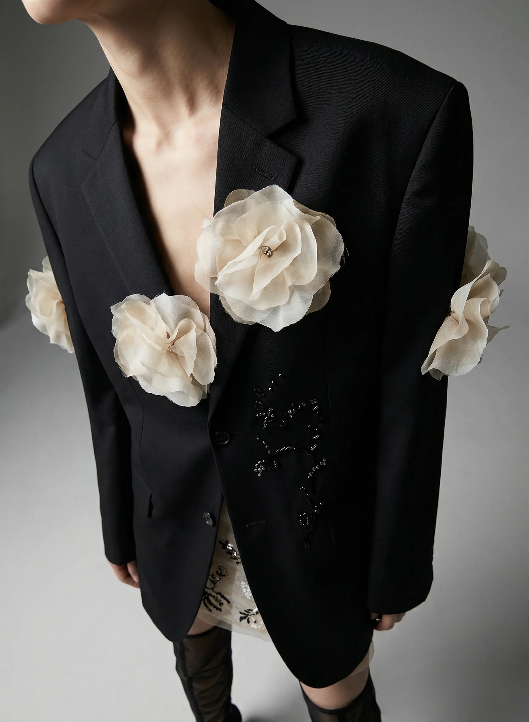 STITCHED GARDEN — Upcycled one-of-one blazer, view 2