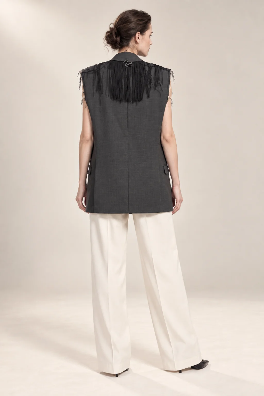 VEIL — One-of-one vest, upcycled from a blazer, view 3