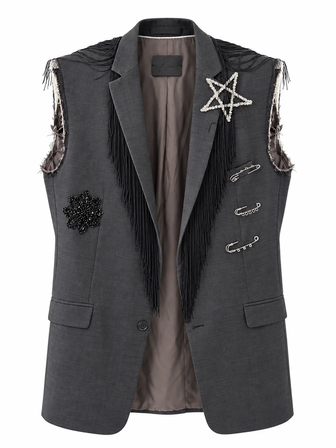 VEIL — One-of-one vest, upcycled from a blazer, view 4