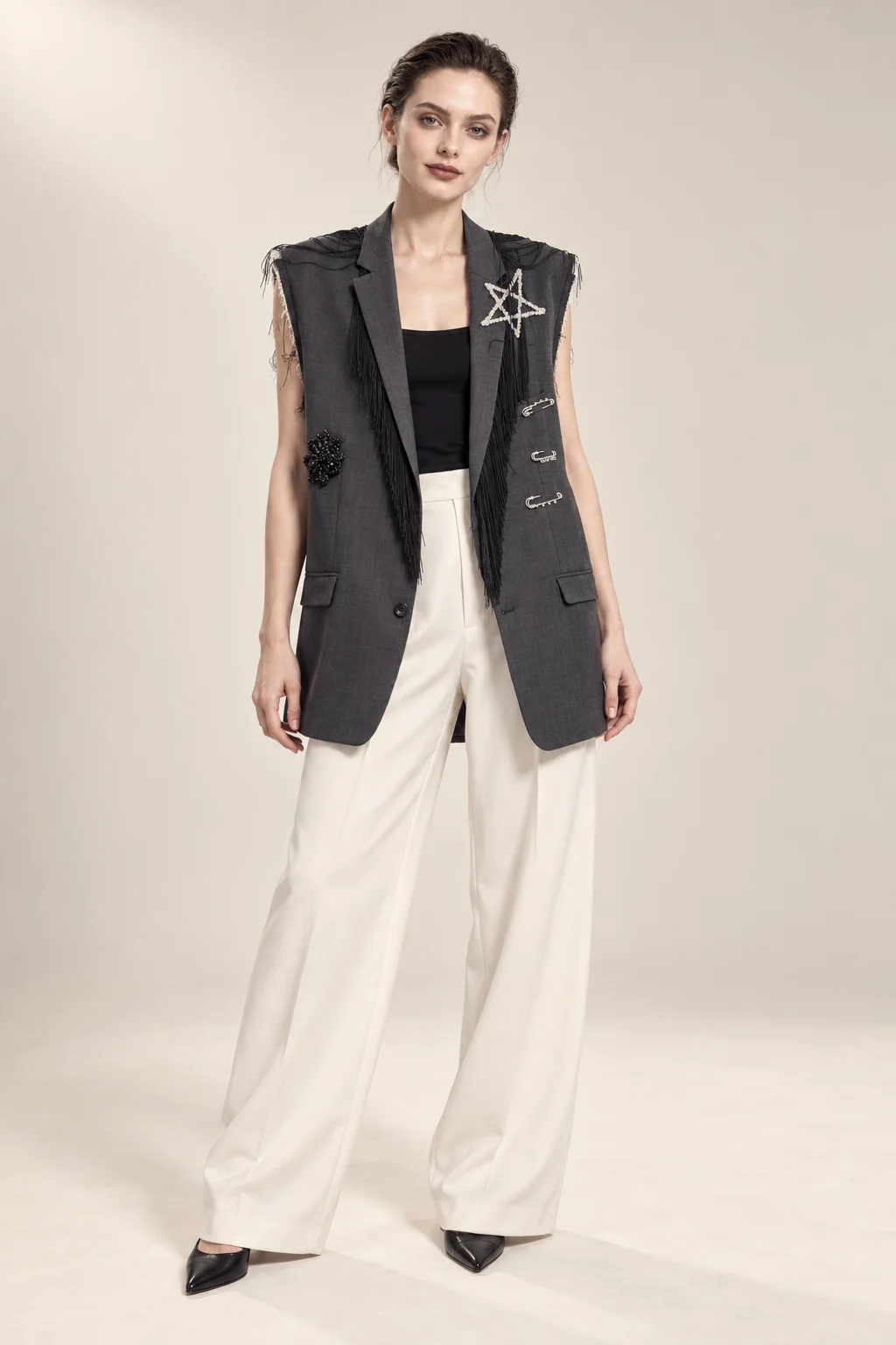 VEIL — One-of-one vest, upcycled from a blazer, view 5