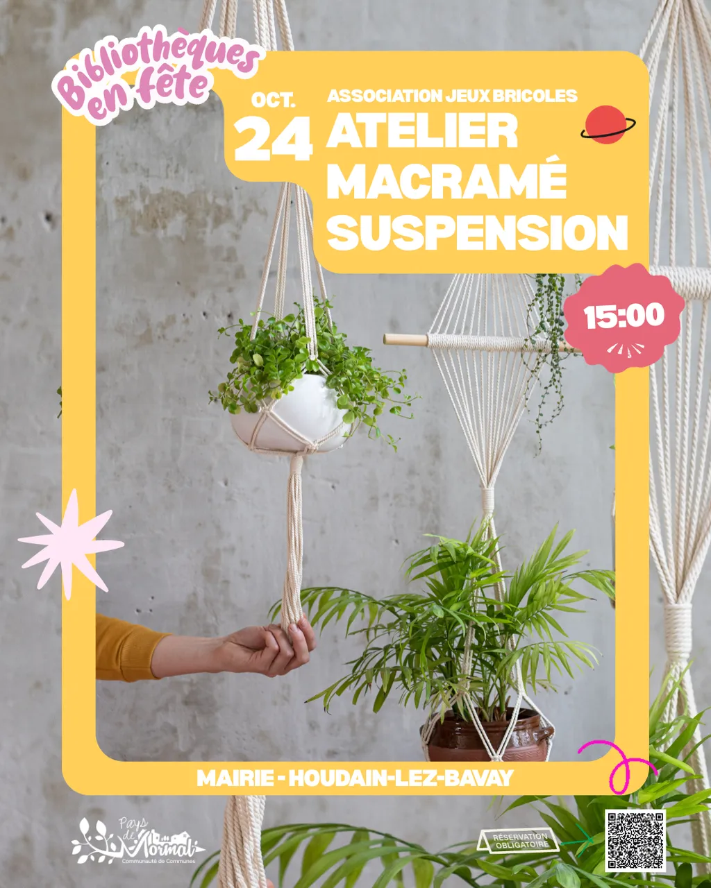 Atelier macramé suspension à Houdain-lez-Bavay — Événement