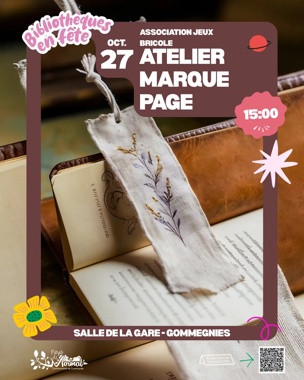 Atelier marque-page à Gommegnies — Événement