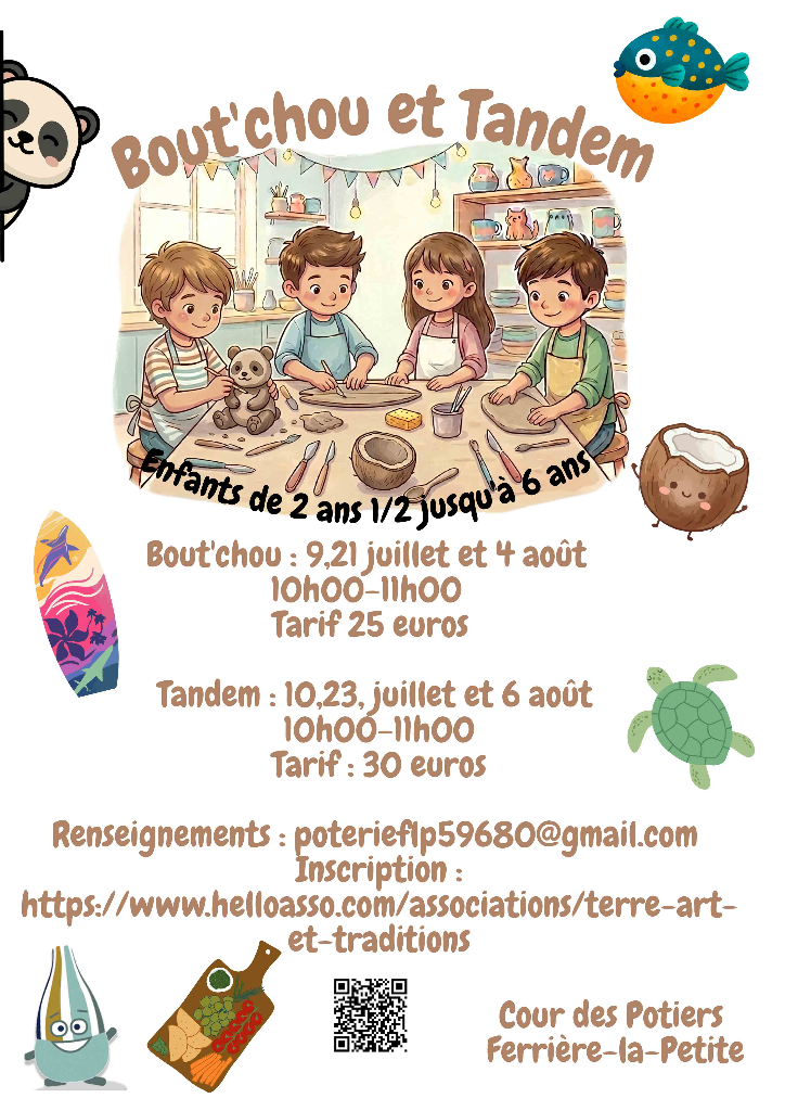 Atelier Poterie: Bout'Chou et Tandem à Ferrière-la-Petite — Événement