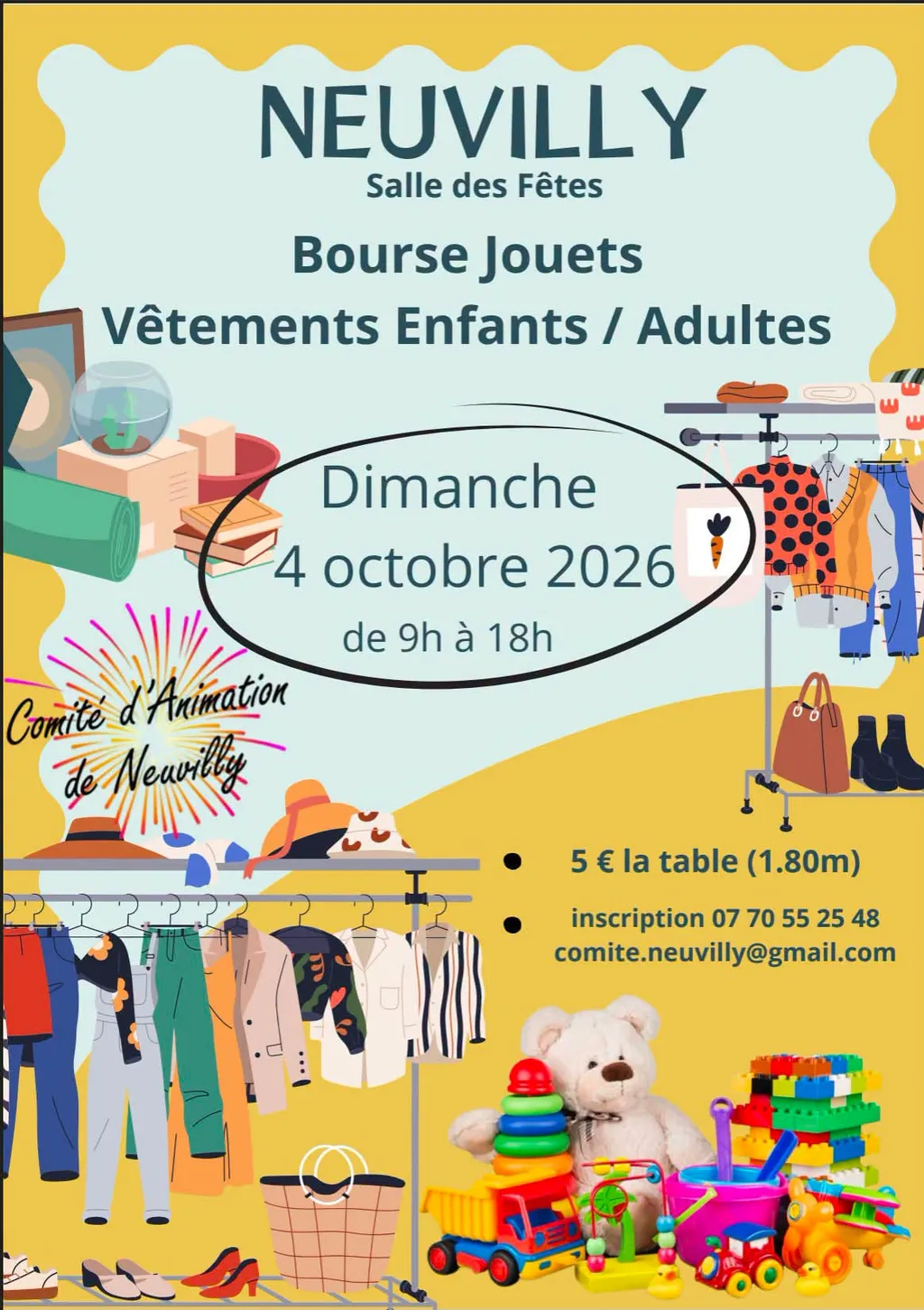 Bourse aux jouets et aux vêtements adultes et enfants à Neuvilly — Événement