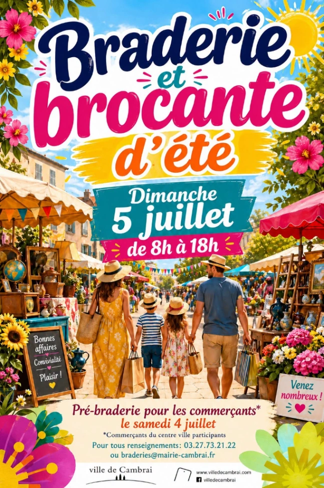 Braderie & brocante d’été à Cambrai — Événement
