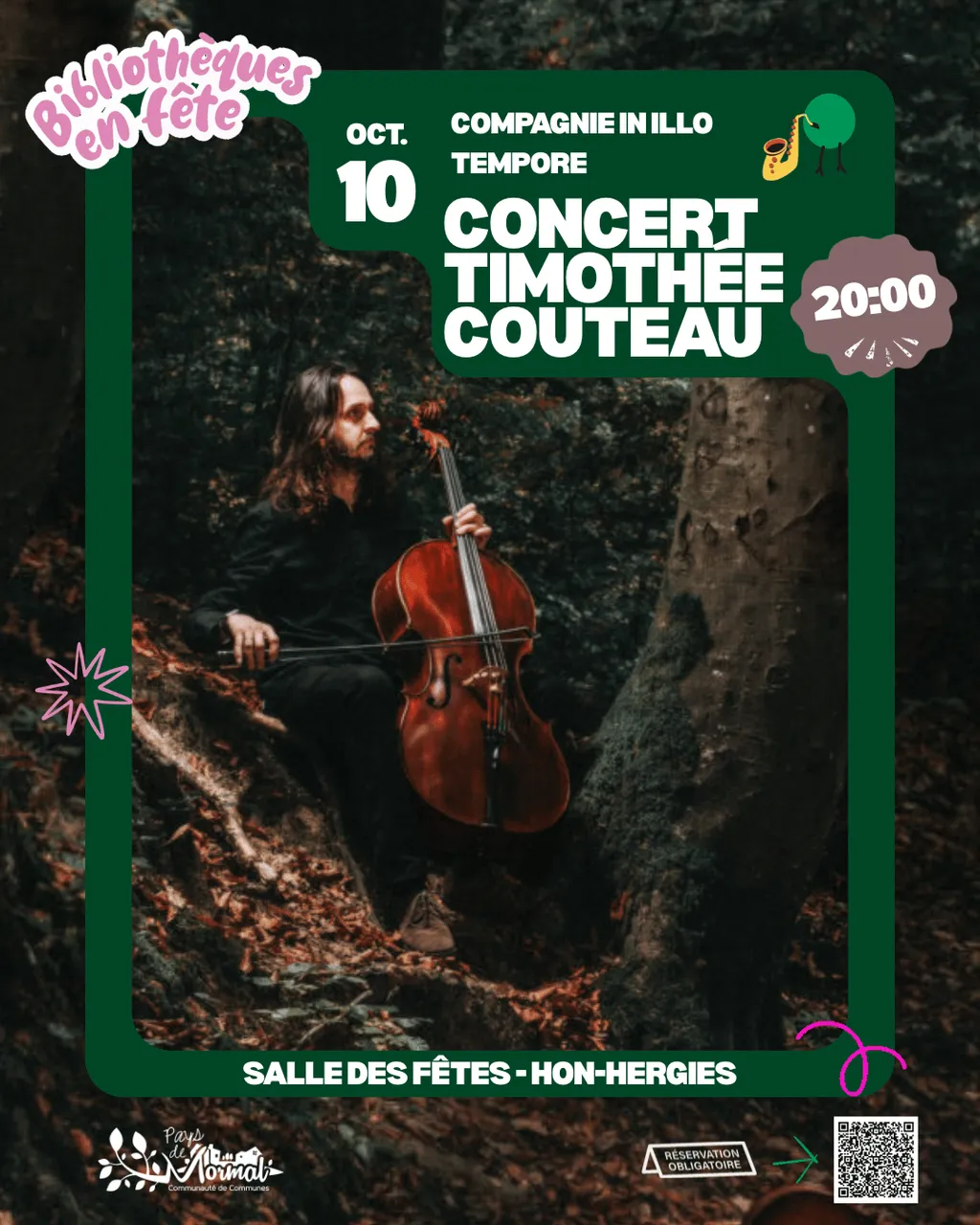 Concert musical par Timothée Couteau à Hon-Hergies — Événement