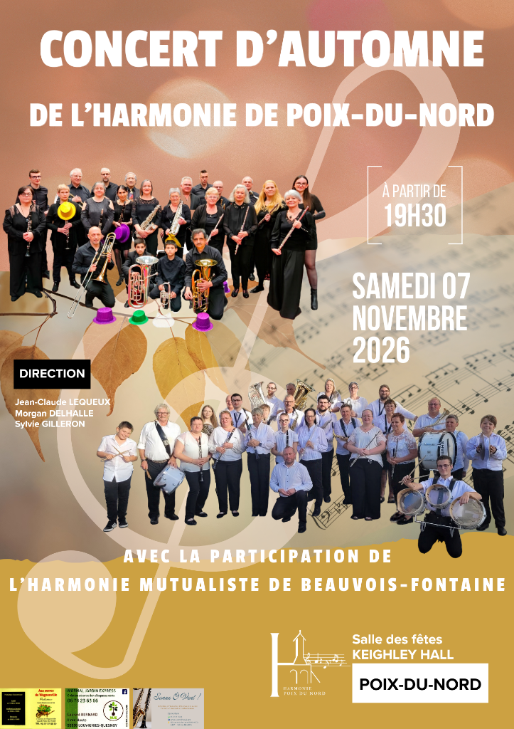 Concert d'Automne de l'Harmonie de POIX-DU-NORD — Événement